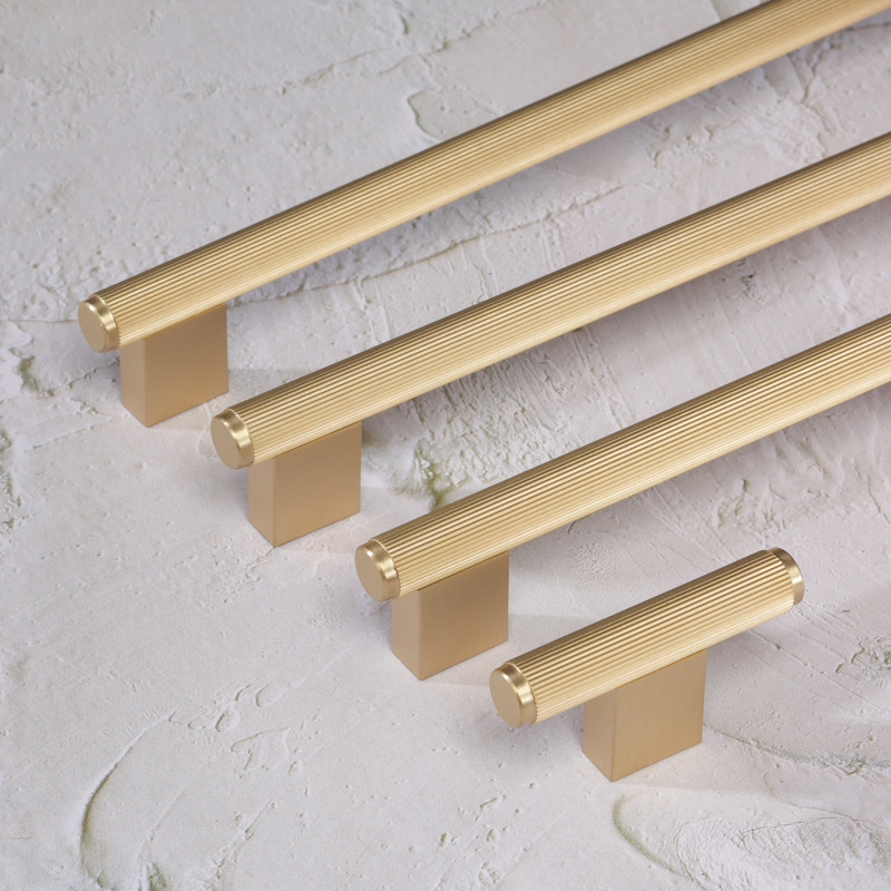 Dylanno Solid Brass Knurled Kitchen Cabinet Hardware Pulls Handles