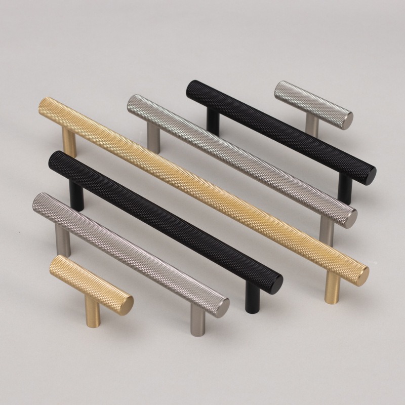 Dylanno Solid Brass Knurled Kitchen Cabinet Hardware Pulls Handles