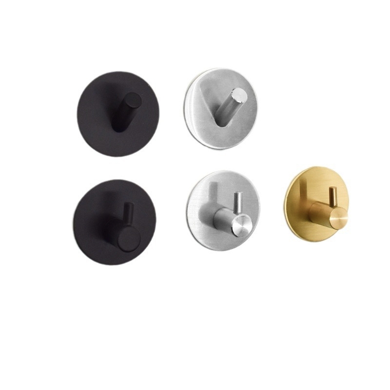 Dylanno Bathroom Self-Adhesive Stainless Steel Towel Wall Hooks 