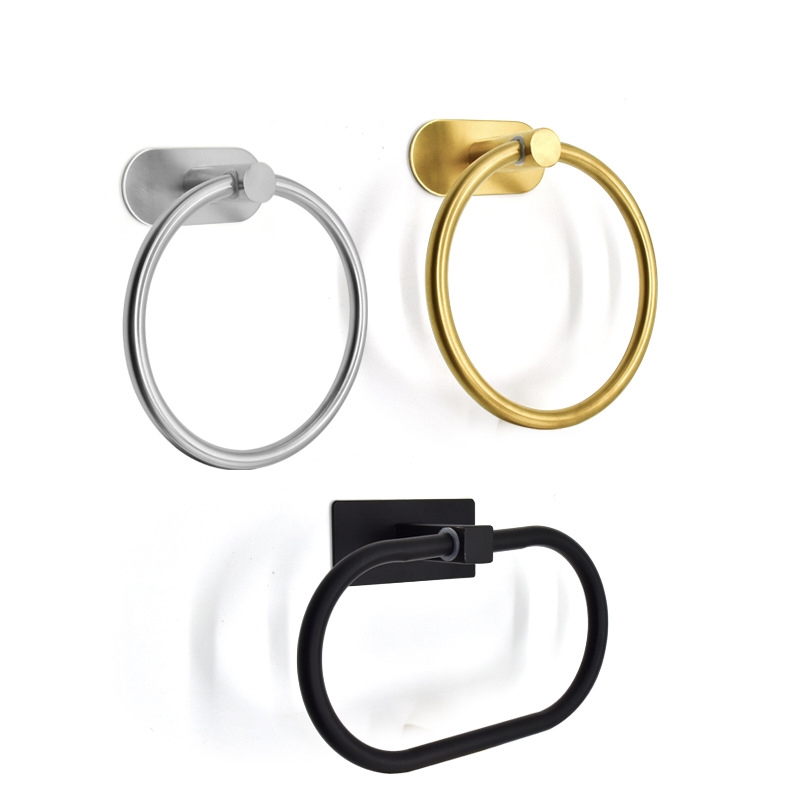 Dylanno Bathroom Self-Adhesive Stainless Steel Toilet Towel Ring Holder